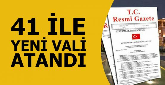 17 vali merkeze çekildi, 41 ile yeni vali atandı