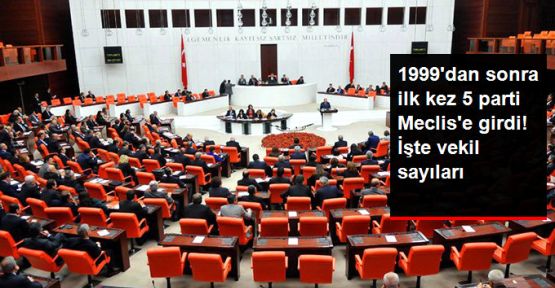 19 Yıl Sonra İlk Kez 5 Parti Meclis'te