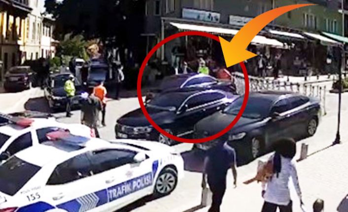Ankara Büyükşehir Belediyesi ANFA görevlisinin vekil aracıyla yaralandığı görüntüleri paylaştı