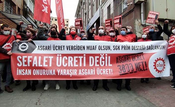 DİSK'ten asgari ücret eylemi: 3 bin 800 TL olmalı