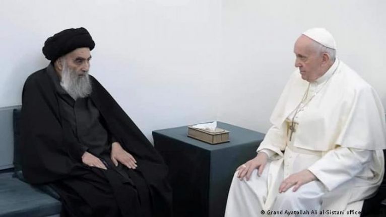 Papa Francis, Irak'ta Şii lider Sistani'yle görüştü