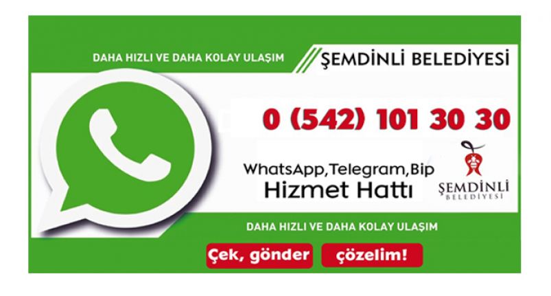 Şemdinli Belediyesi WhatsApp İhbar Hattını Kurdu