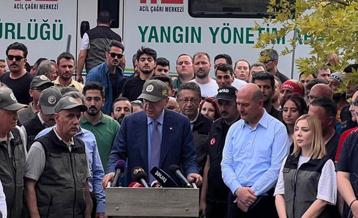Cumhurbaşkanı Erdoğan yangın bölgesinde: İdam tartışılmalı