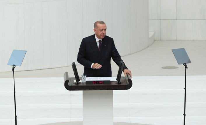 Erdoğan'dan Meclis açılışında anayasa mesajı: Ümidimizi kaybetmedik