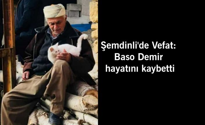Şemdinli'de Vefat: Baso Demir hayatını kaybetti