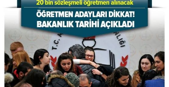20 bin sözleşmeli öğretmen alınacak