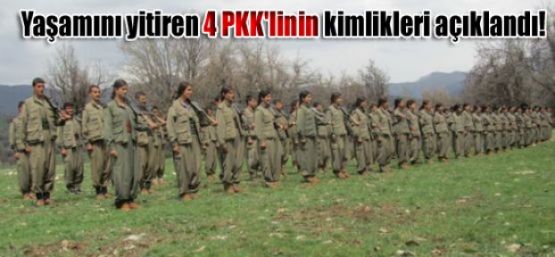 4 PKK'linin kimlikleri açıklandı