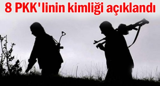 8 PKK'linin kimlik bilgileri açıklandı