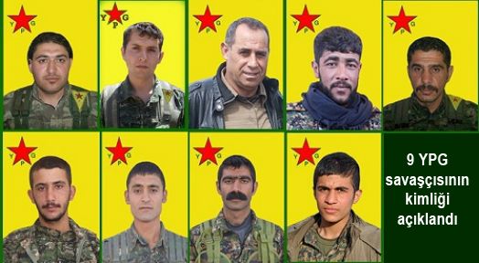 9 YPG savaşçısının kimliği açıklandı