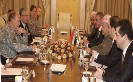 ABD Genelkurmay Başkanı Dempsey ile Barzani Hewler'de görüştü