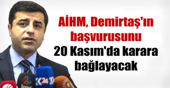 AİHM, Demirtaş'ın başvurusunu 20 Kasım'da karara bağlayacak