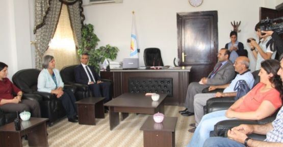 Amed Büyükşehir Belediye Eşbaşkanları Kobani'de