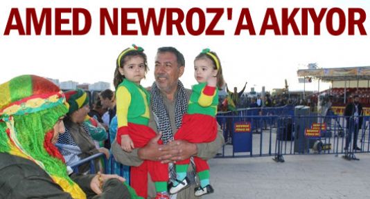 Amed halkı Newroz alanına akıyor