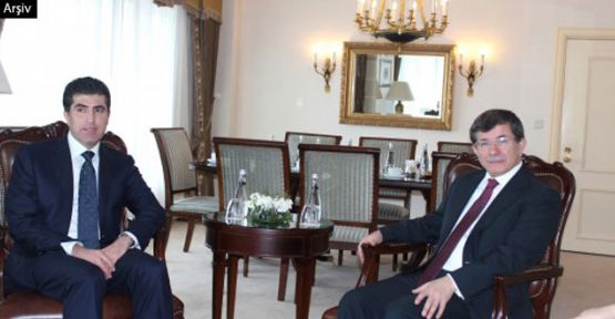 Barzani Davutoğlu ile görüştü