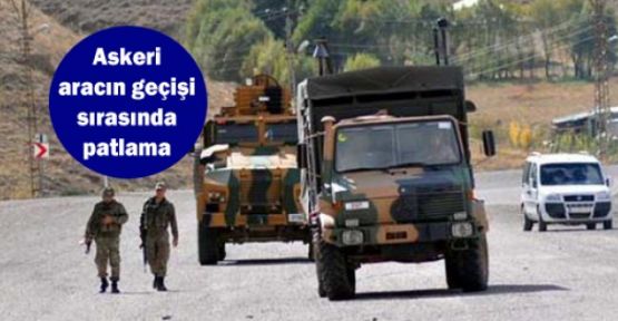 Askeri aracın geçişi sırasında mayın patladı