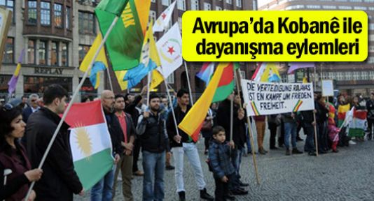 Avrupa'da Kobani eylemleri