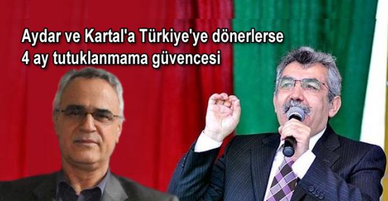 Aydar ve Kartal'a tutuklanmama güvencesi