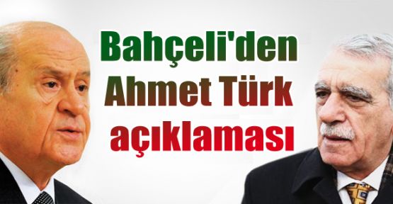 Bahçeli'den Ahmet Türk açıklaması