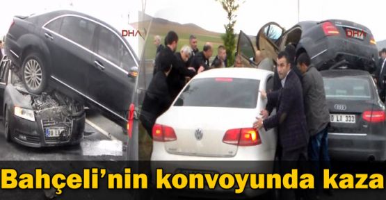 Bahçeli'nin konvoyunda kaza