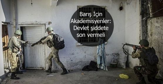 Barış İçin Akademisyenler: Devlet şiddete son vermeli
