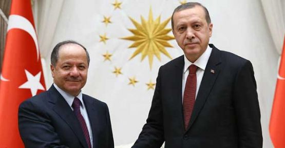 Barzani ile Cumhurbaşkanı Erdoğan görüştü