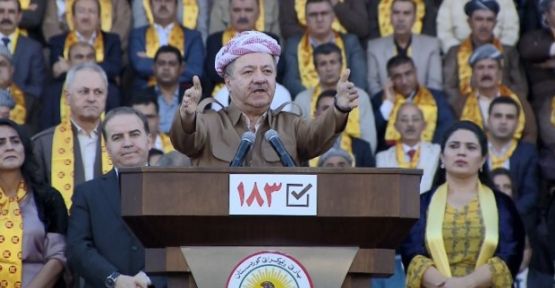 Barzani KDP'nin mitinginde konuştu