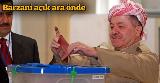 Barzani seçimlerde açık ara önde