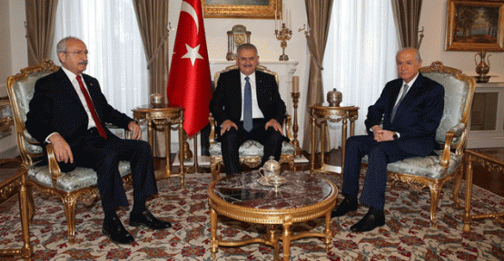 Başbakan Yıldırım, CHP ve MHP liderleriyle bir araya geldi