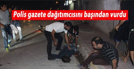 Başına gaz kapsülü isabet eden gazete dağıtımcısı yaralandı