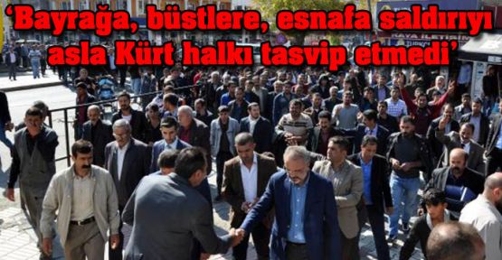 'Bayrağa, büstlere, esnafa saldırıyı asla Kürt halkı tasvip etmedi'