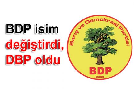 BDP isim değiştirdi, DBP oldu