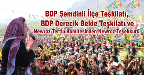 BDP'den Newroz teşekkürü