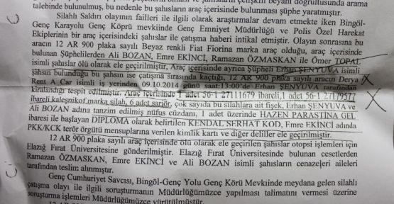 Bingöl suikastında polis hedef şaşırttı!