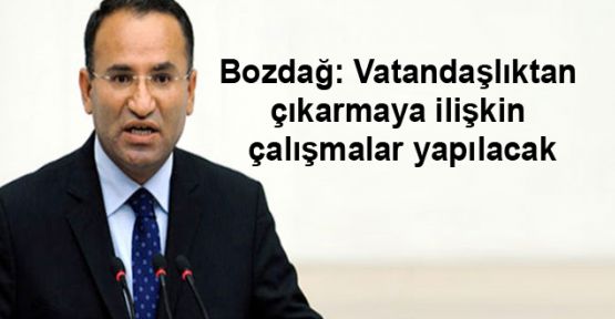 Bozdağ: Vatandaşlıktan çıkarmaya ilişkin çalışmalar yapılacak
