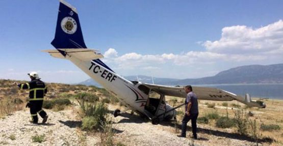 Burdur'da eğitim uçağı düştü