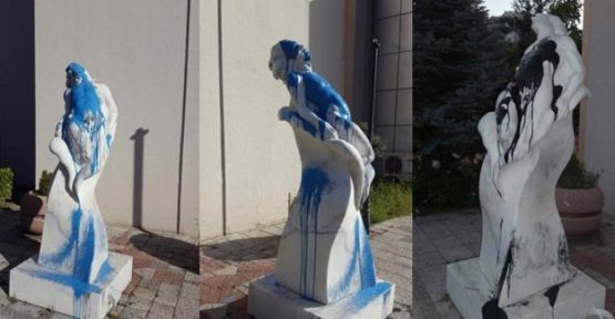 Bursa’da 'Özgür Olmak' heykeline ikinci saldırı
