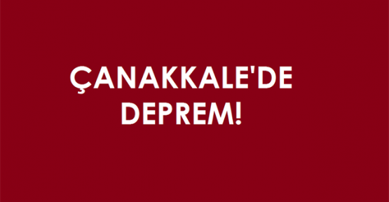 Çanakkale'de 4.6 büyüklüğünde deprem