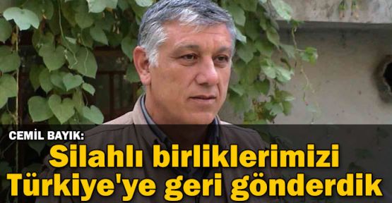 Cemil Bayık: Silahlı birliklerimizi Türkiye'ye geri gönderdik