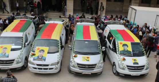 Cenazeyên 4 şervanên YPG’ê ber ve goristana Şehîd Ristem ve hatin oxirkirin