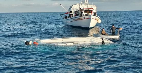 Çeşme'de göçmenleri taşıyan tekne battı