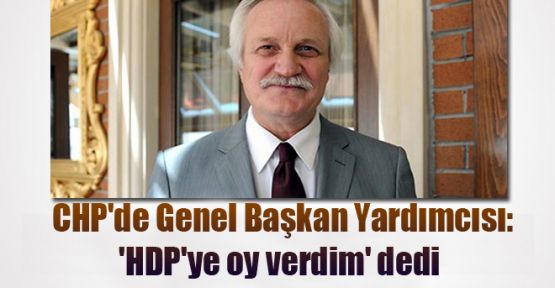 CHP Genel Başkan Yardımcısı Özçelik: 'HDP'ye oy verdim'