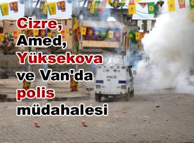 Cizre, Amed, Yüksekova ve Van'da polis müdahalesi