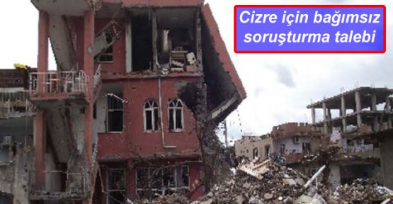 Cizre için bağımsız soruşturma talebi