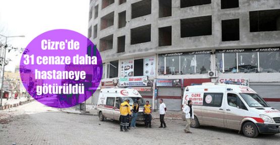 Cizre'de 31 cenaze daha hastaneye götürüldü