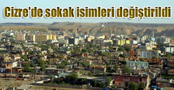 Cizre'de sokak isimleri değiştirildi