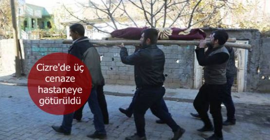 Cizre'de üç cenaze hastaneye götürüldü