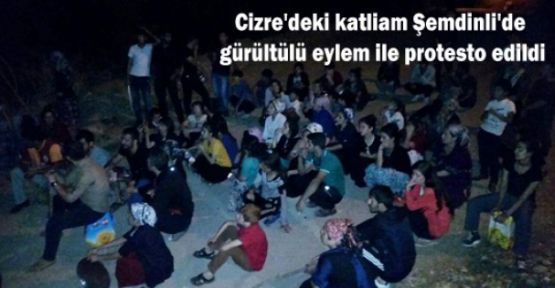 Cizre'deki katliam Şemdinli’de gürültülü eylem ile protesto edildi