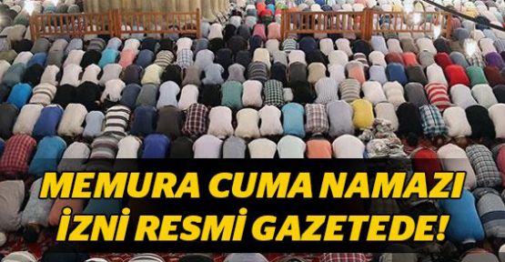 'Cuma namazı' izni Resmi Gazete'de