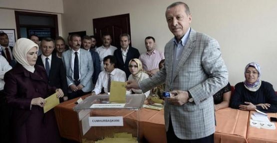 Cumhurbaşkanı adayı Erdoğan oyunu kullandı