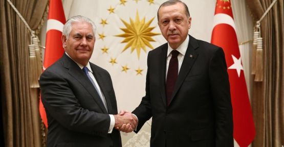 Cumhurbaşkanı Erdoğan, ABD Dışişleri Bakanı Tillerson'la görüştü